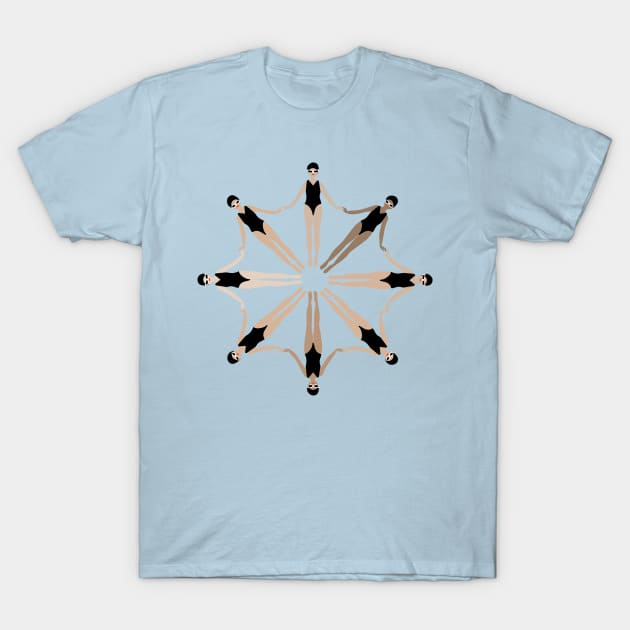 Artistic Swim Swimmers Synchronized Swimming T-Shirt by LittleForest